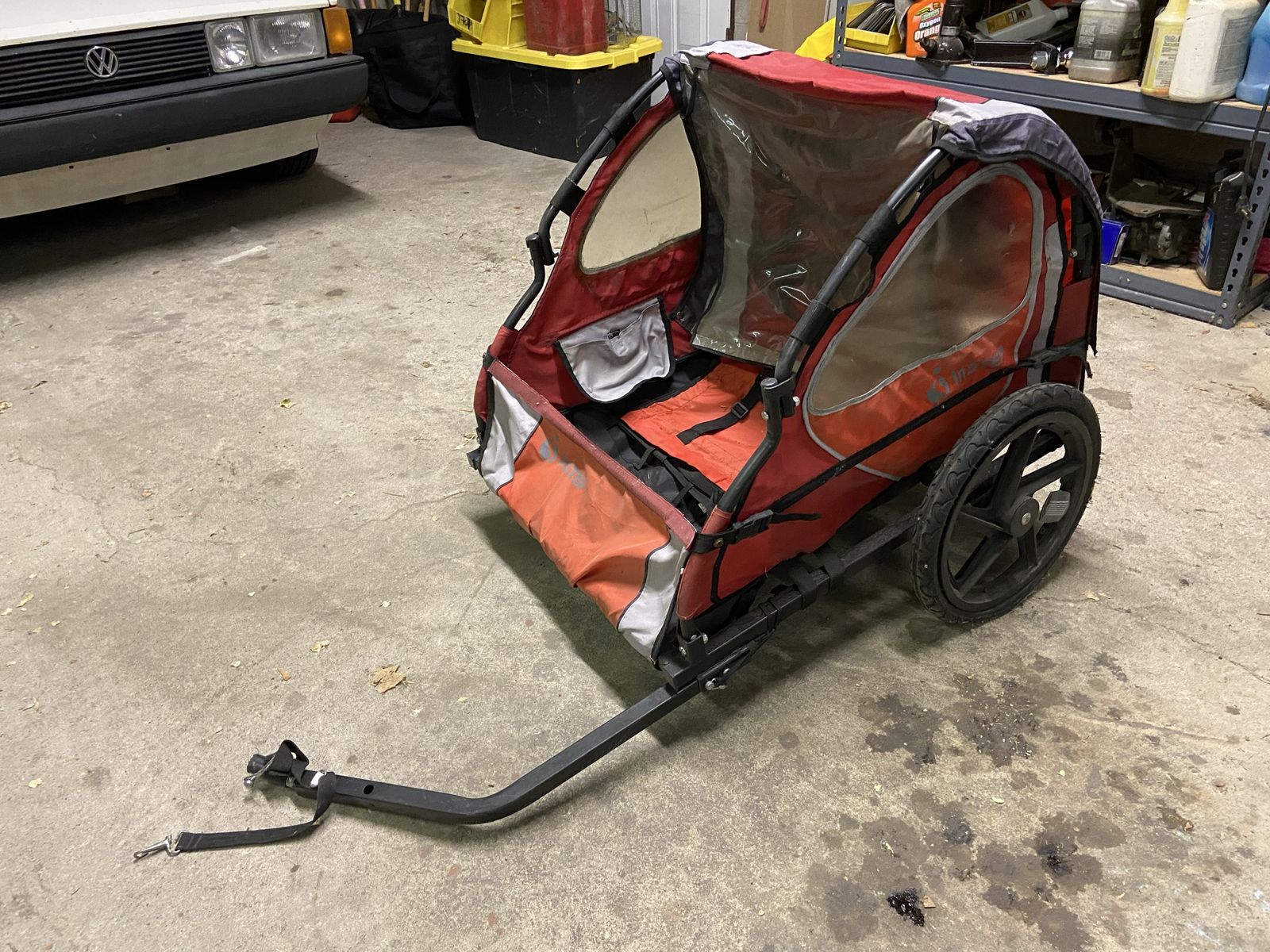 InStep Red 2-Child Bicycle Trailer with Weather Shield