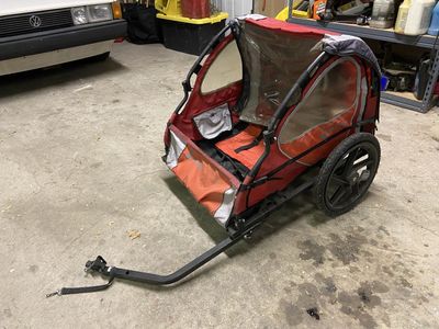 InStep Red 2-Child Bicycle Trailer with Weather Shield