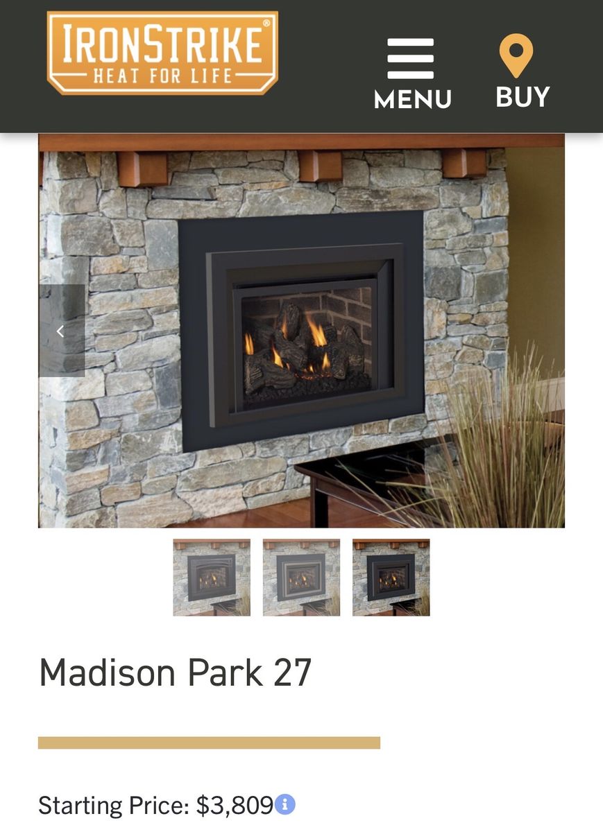 New Iron Strike Madison Park 27 Gas Fireplace