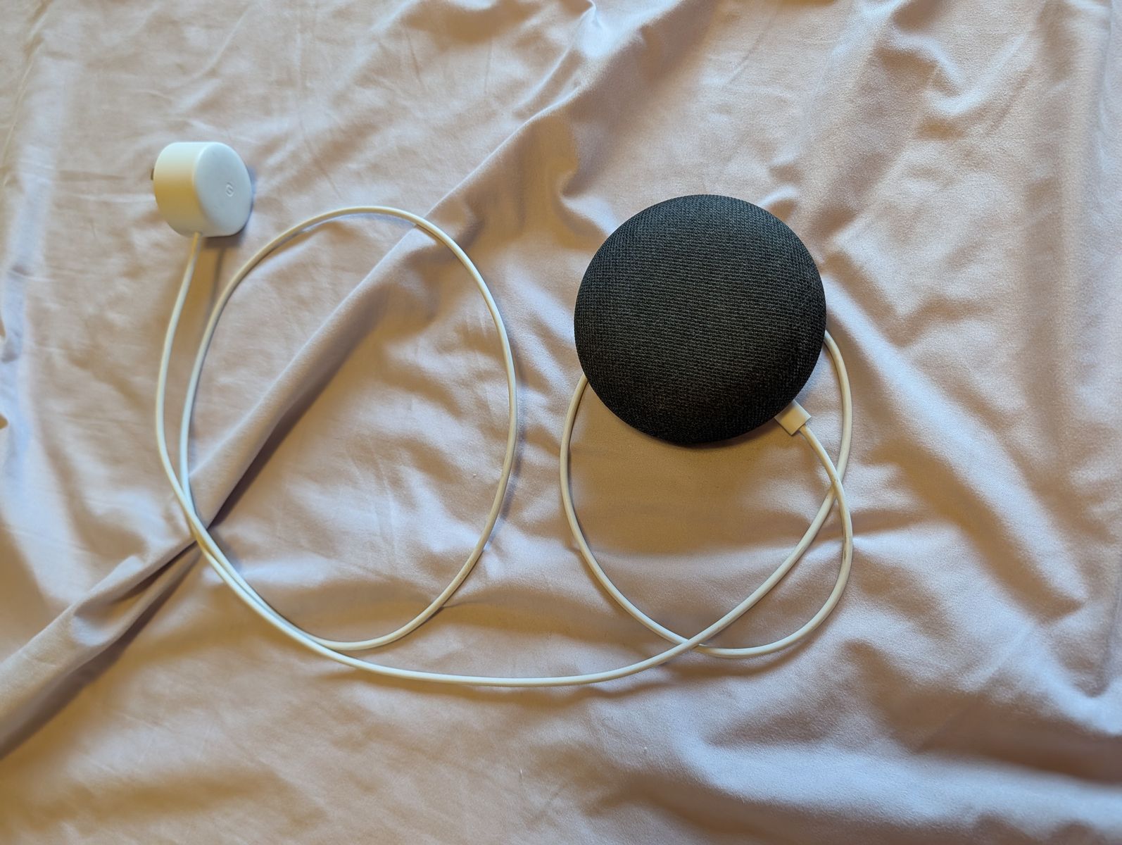 Google Home Mini Smart Speaker with Power Adapter