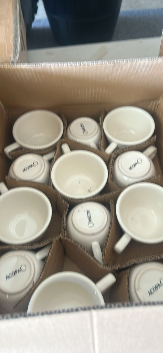 Acopa White Ceramic Coffee Cups Mugs Bulk Lot Restaurant Grade