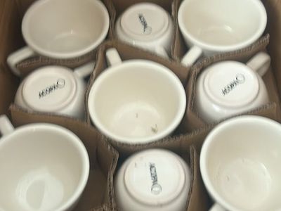 Acopa White Ceramic Coffee Cups Mugs Bulk Lot Restaurant Grade