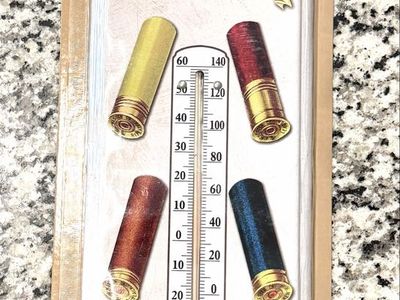 Rivers Edge Winchester & Deer Hunter Nostalgic Tin Thermometers