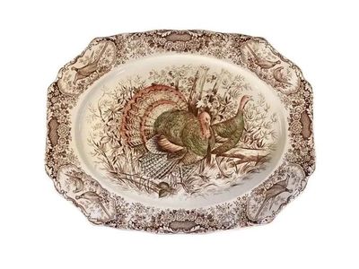 Vintage Johnson Brothers Wild Turkey Platter