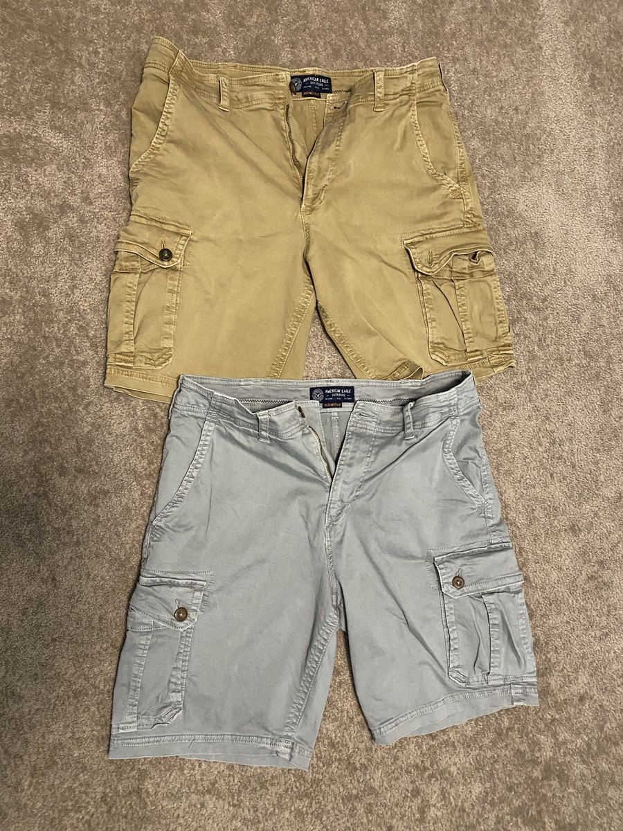 Two pair American Eagle cargo shorts