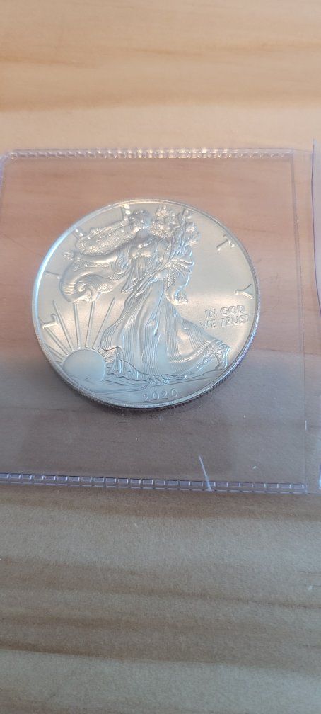 2020 American Silver Eagle 1 oz .999 Fine Silver Coin, Uncirculated Condition