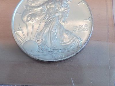 2020 American Silver Eagle 1 oz .999 Fine Silver Coin, Uncirculated Condition