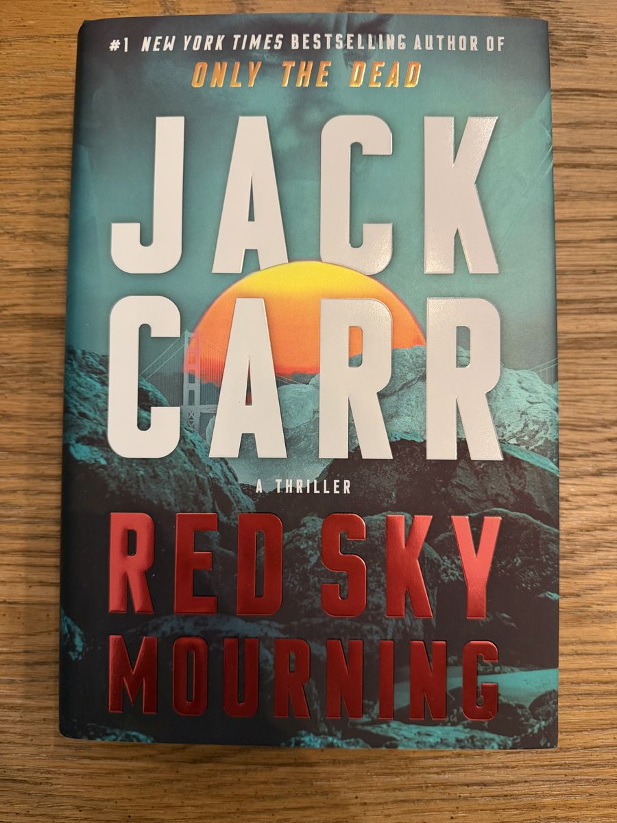 Red Sky Mourning - Jack Carr first edition signed and shot through edition