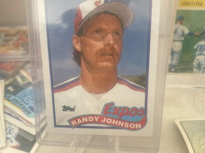 Topps 1989 Randy Johnson Rookie Card #647 - Montreal Expos Baseball Card - Great Condition