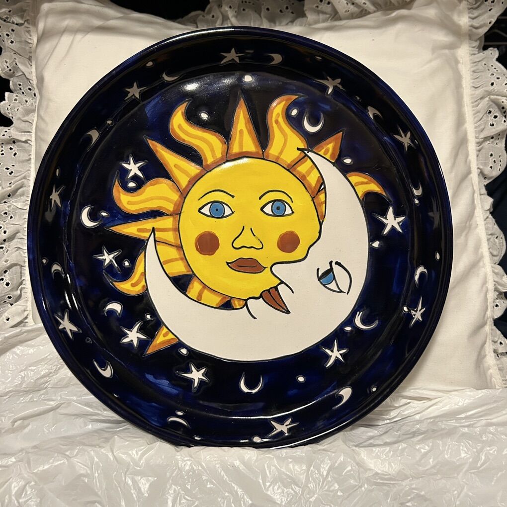 Sun & Moon Celestial Pottery/ Bowl / Dish/ Platter