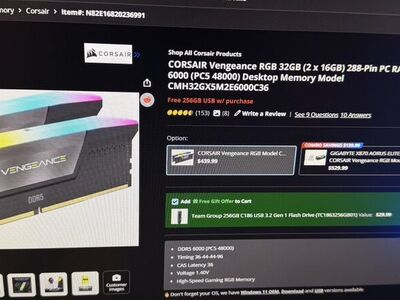 Corsair Vengeance RGB 32 GB (2x16GB)