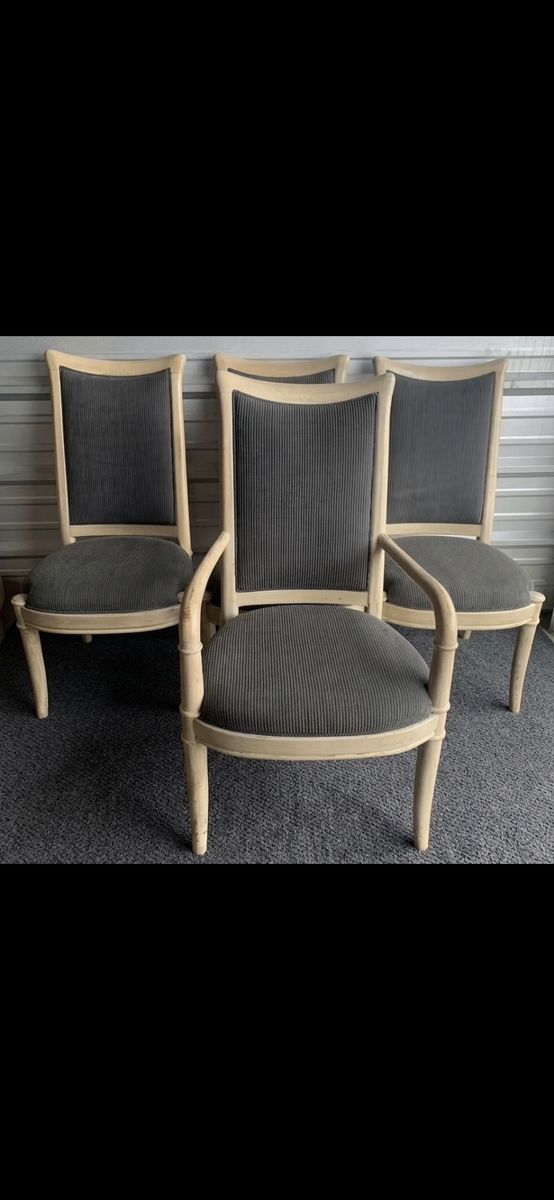 Set of 8 Vintage Henredon Dining Chairs – Designer Maharam Upholstery
