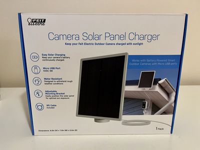 Feit Electric Camera Solar Panel Charger- 3 pack