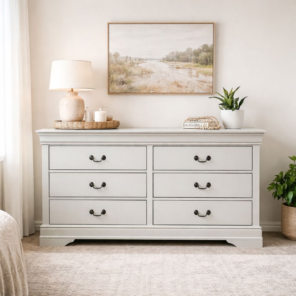 Beautiful  6-Drawer Dresser with Dovetail Drawers