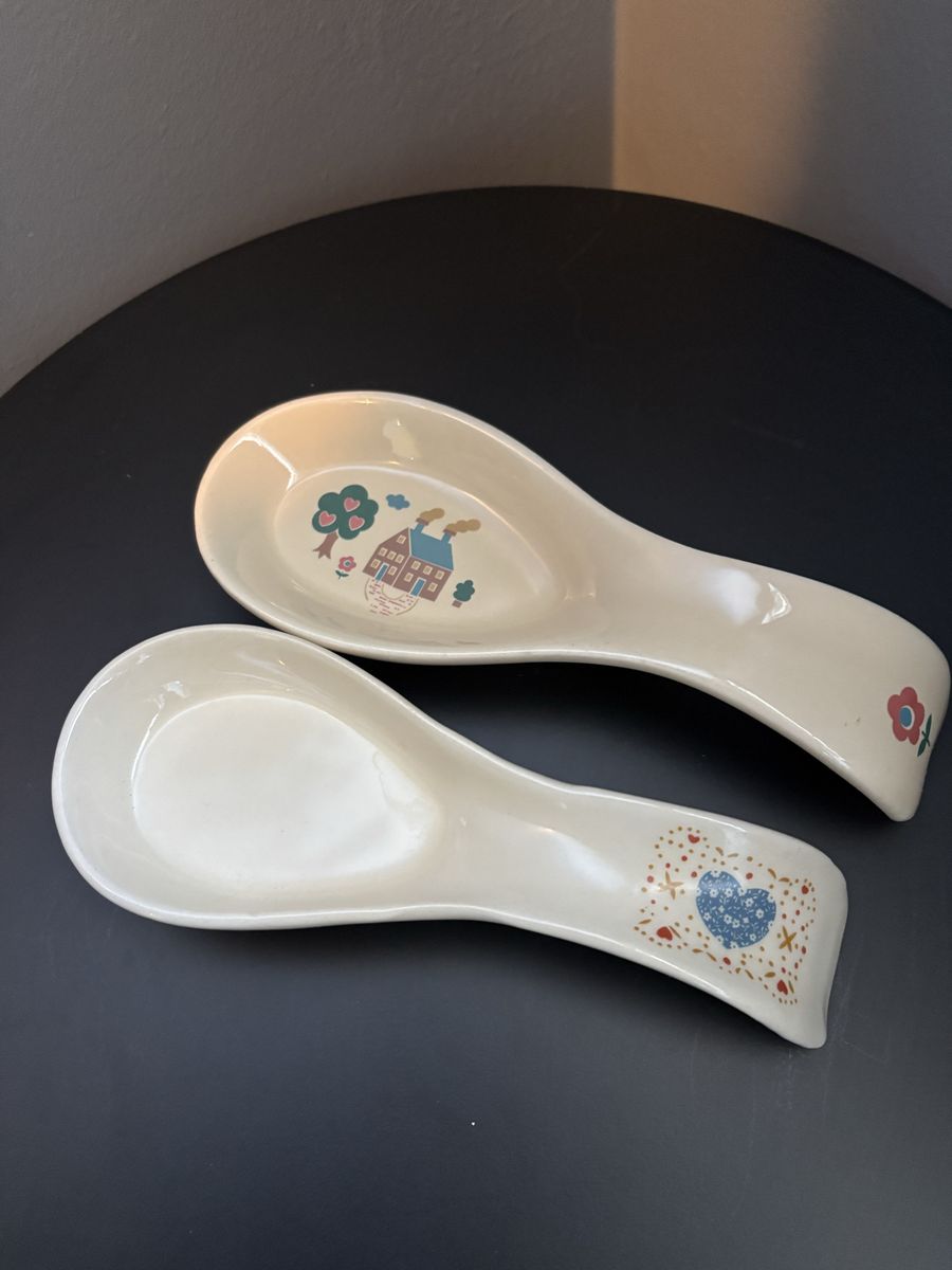 Vintage Ceramic Spoon Rests Set
