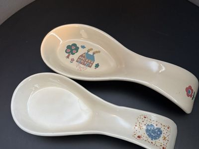 Vintage Ceramic Spoon Rests Set