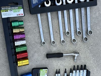 Assorted Tool Bundle - Pittsburgh Pro Socket Set, Benchtop Wrench Set, Ratchet, & Star Bits