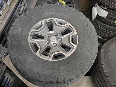 OEM JK Wrangler Rubicon Wheels (5) with Tires
