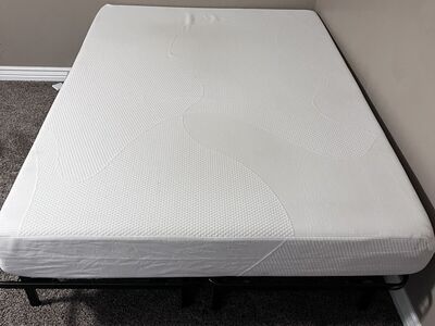 Full size memory foam mattress with bed frame