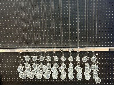 Modern Crystal Raindrop Pendant Chandelier Light Fixture - Chrome Finish