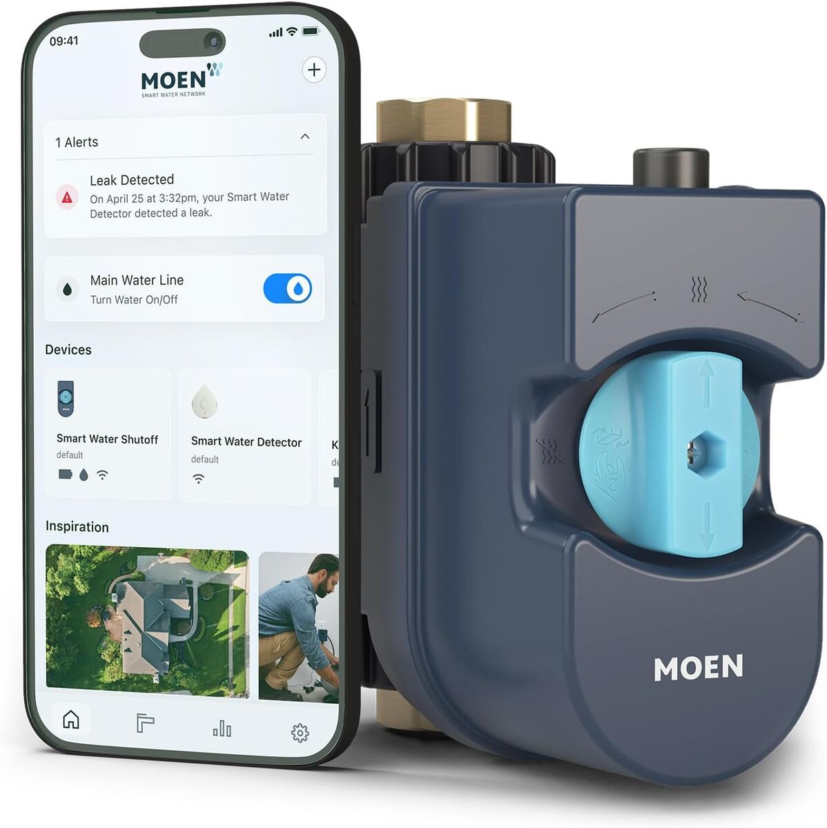 Moen 900-001 3/4"- 0.75" Smart Water Monitoring And Leak Detection System