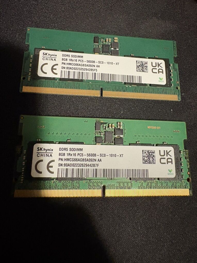 DDR5 16gb 5600 MHz Soddims