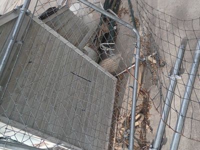 chain link gate with poles