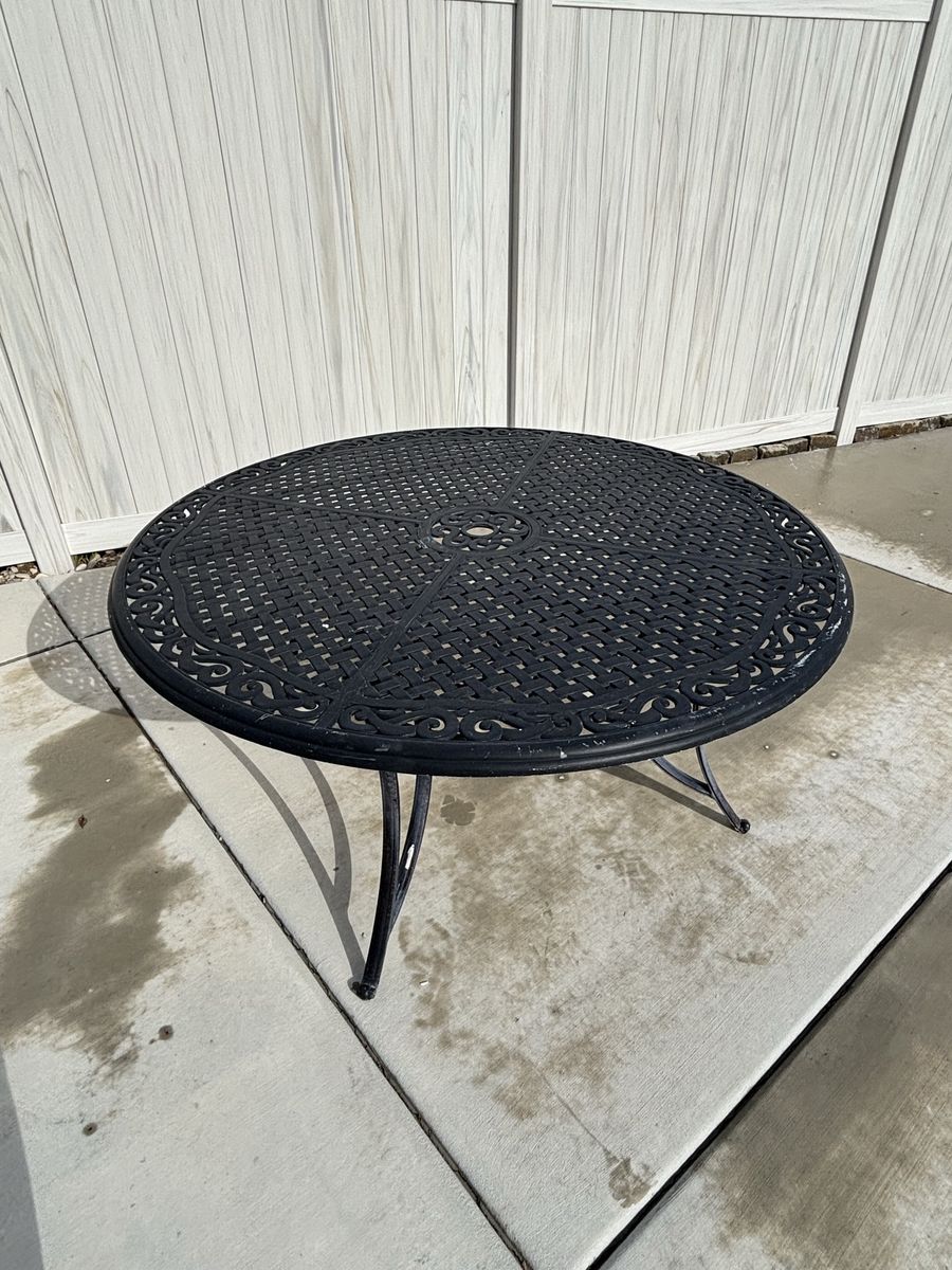 60" Round Wrought Iron Patio Table