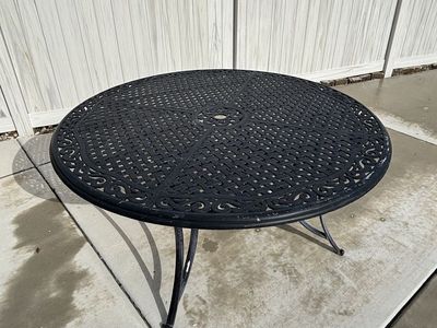 60" Round Wrought Iron Patio Table