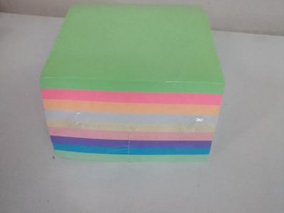 Rainbow Sticky Note Cube – Bright Multicolor Memo Pad