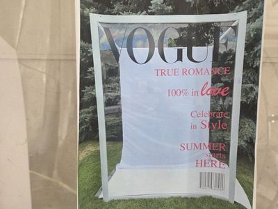 Vogue Magazine Photo Booth Prop "True Romance" - Large, Clear Acrylic Display