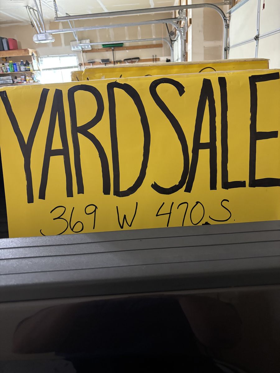 Yard sale June 19th and 20th in Salem Utah @ 369 W 470 S