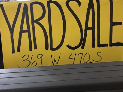 Yard sale June 19th and 20th in Salem Utah @ 369 W 470 S