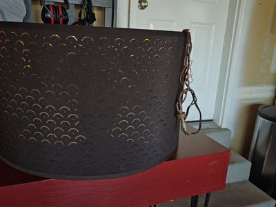 Hanging 5 light fixture with modern cover