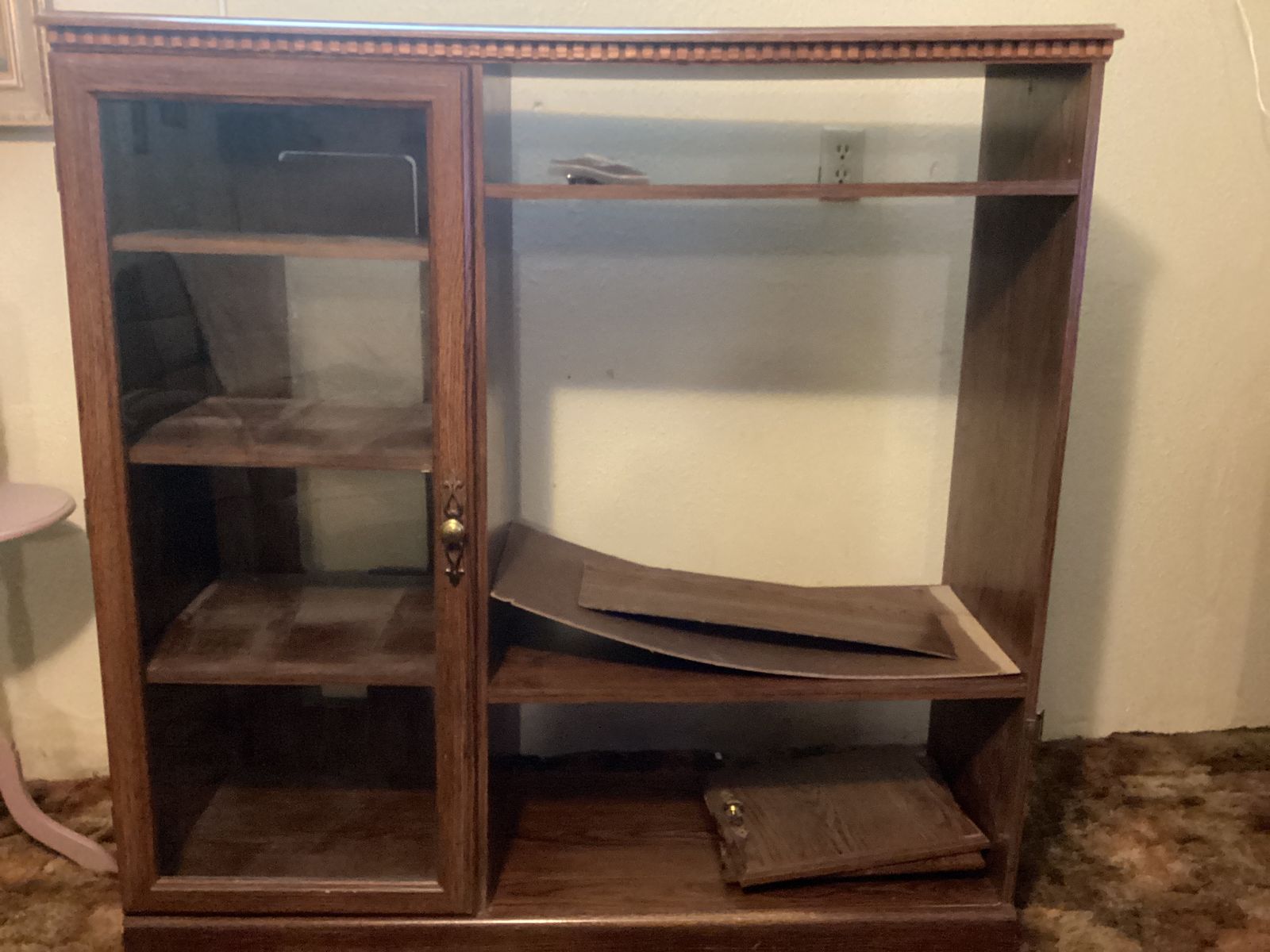 Wood entertainment center for sale