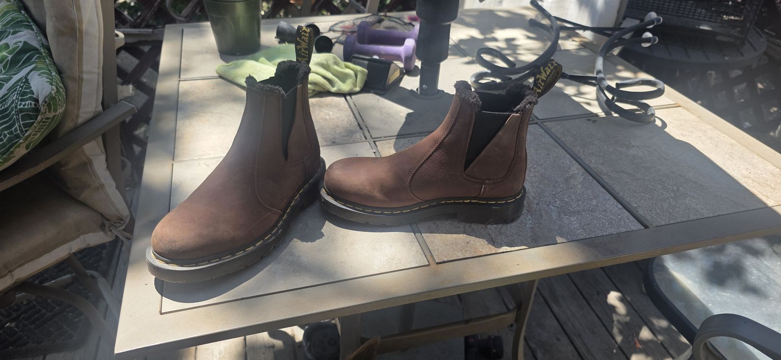 Doc Martens Brown Chelsea Boots - Women's US Size 8 Mens size 7 with Bouncing Soles