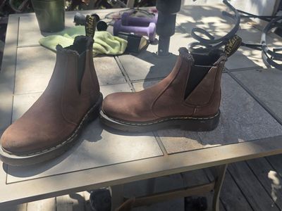 Doc Martens Brown Chelsea Boots - Women's US Size 8 Mens size 7 with Bouncing Soles