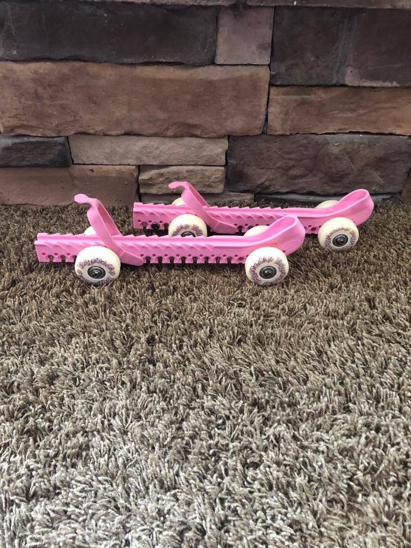 Pink RollerGard Adjustable Ice Skate Guards with Wheels - Protect and Roll