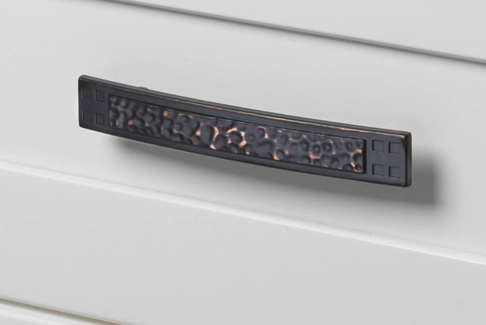 10x GlideRite Hammered Mission 3 3/4" Center Bar Pull Finish: Oil Rubbed Bronze