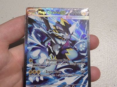 Mega Zeraora EX 114/084 Pokemon Card pitch black chase card