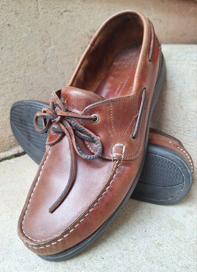 Nice Mens Charles Tyrwhitt Brown Leather Boat Shoes Sz 10.5