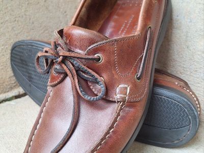 Nice Mens Charles Tyrwhitt Brown Leather Boat Shoes Sz 10.5