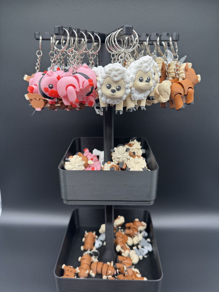 3D Printed Articulated Animal Keychains