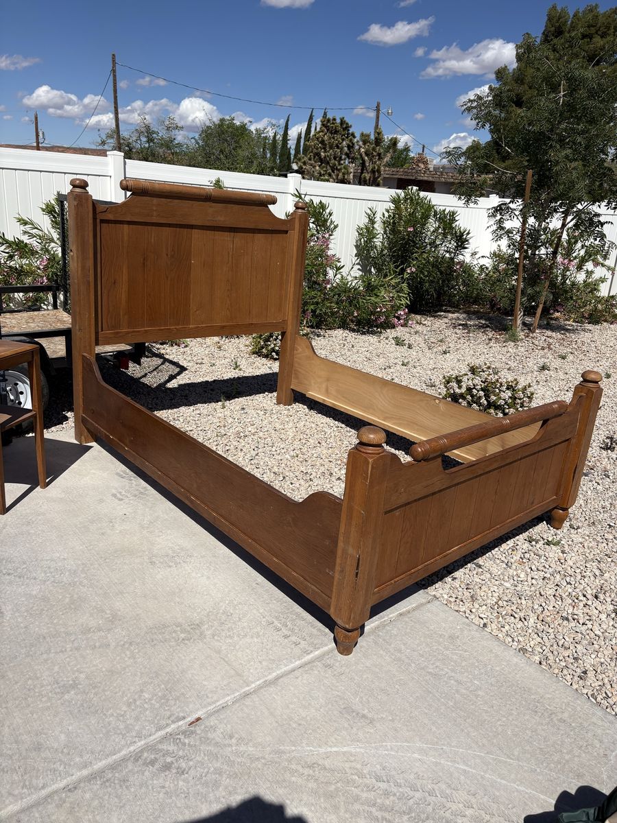 Queen Bed Frame (Solid Wood)