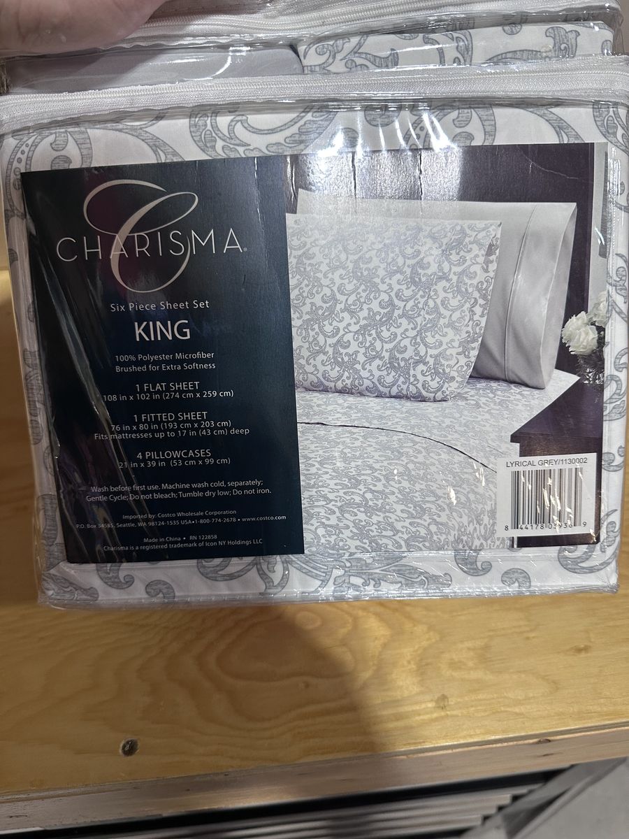 New King Sheet Set – Charisma (6 Piece, Costco)