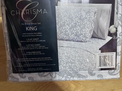 New King Sheet Set – Charisma (6 Piece, Costco)