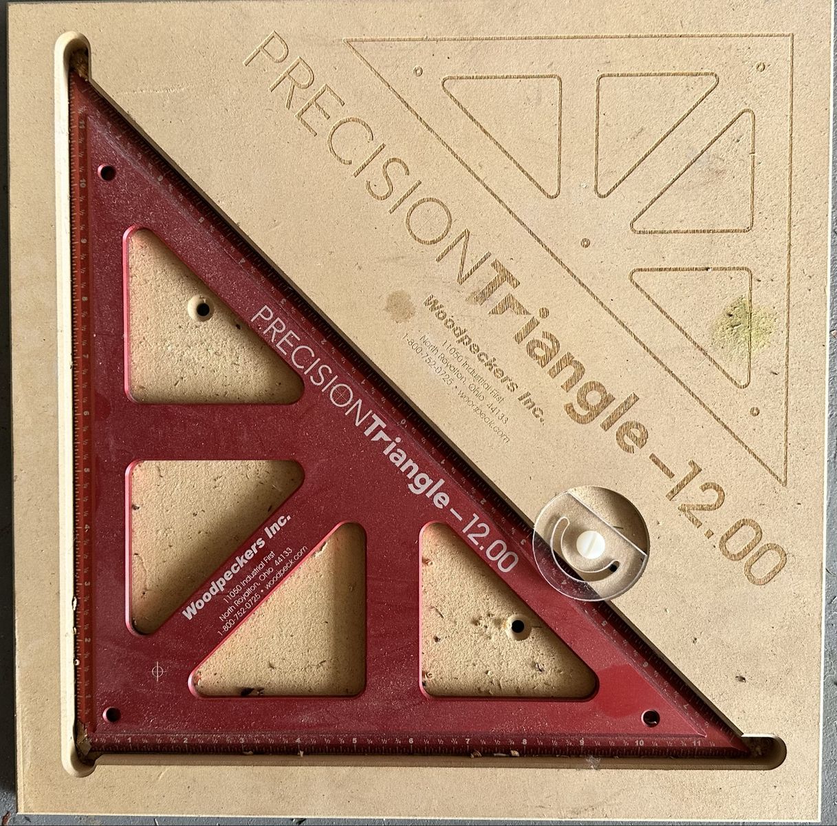 Woodpeckers Inc. PRECISIONTriangle-12.00 12-inch Woodworking Triangle Square, Red