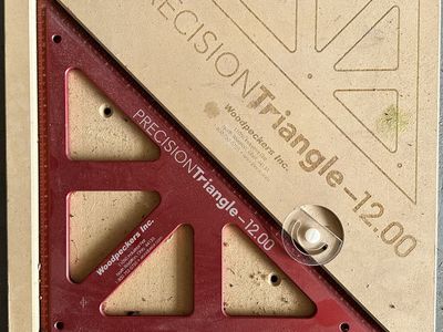 Woodpeckers Inc. PRECISIONTriangle-12.00 12-inch Woodworking Triangle Square, Red