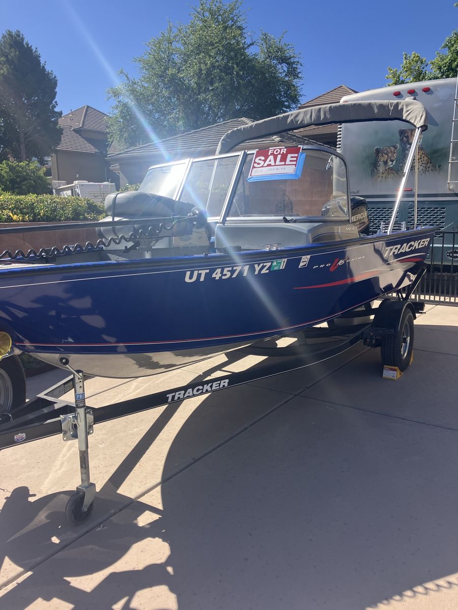 16’ fishing skiing boat and trailer for sale