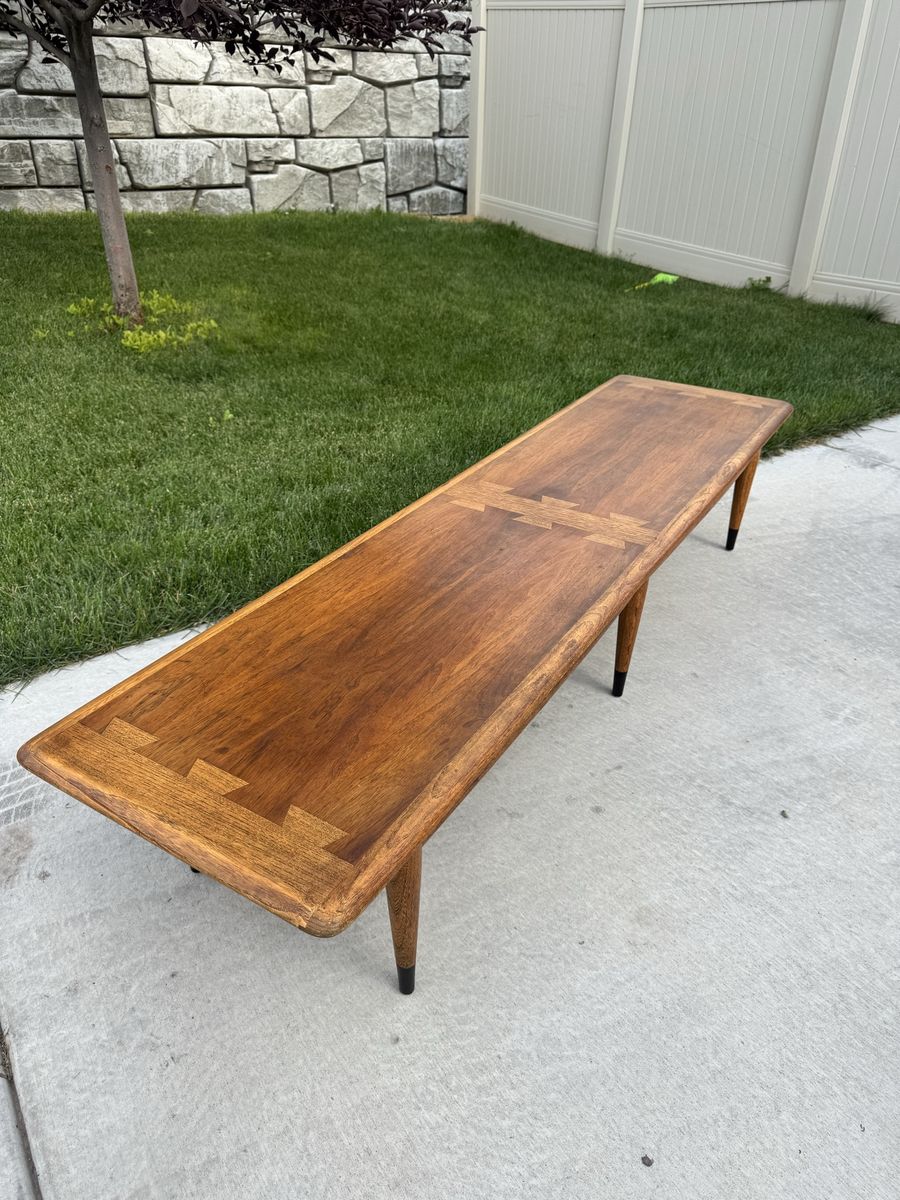 Vintage Lane Acclaim Mid-Century Modern Coffee Table – 70” Walnut & Oak